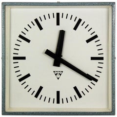 Retro Industrial Railway Clock by Pragotron, 1970s