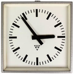 Industrial Railway or Factory Wall Clock from Pragotron, 1980s