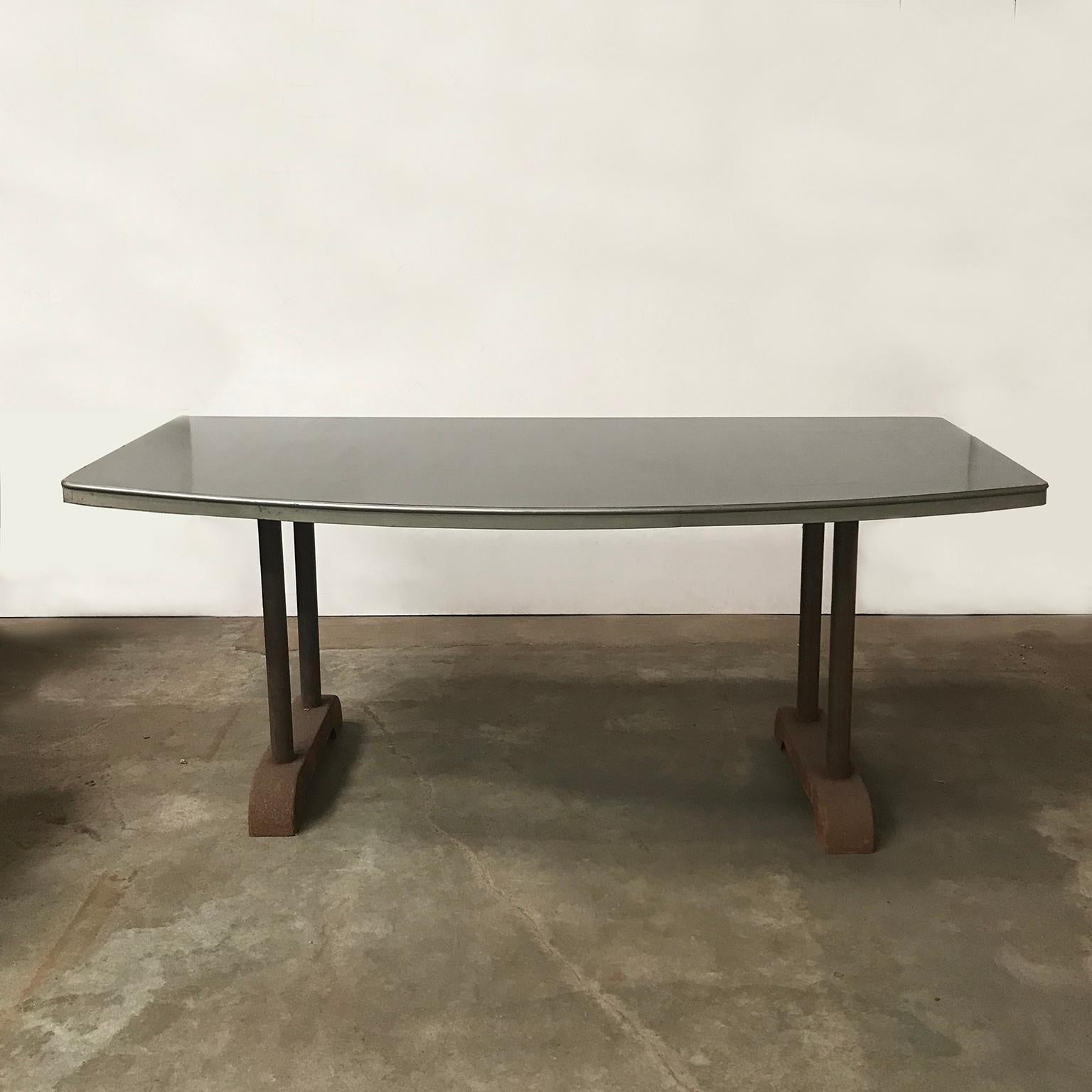 Metal Industrial Reception Table with Round Curve in Top / Only Top Six Hundred Euro