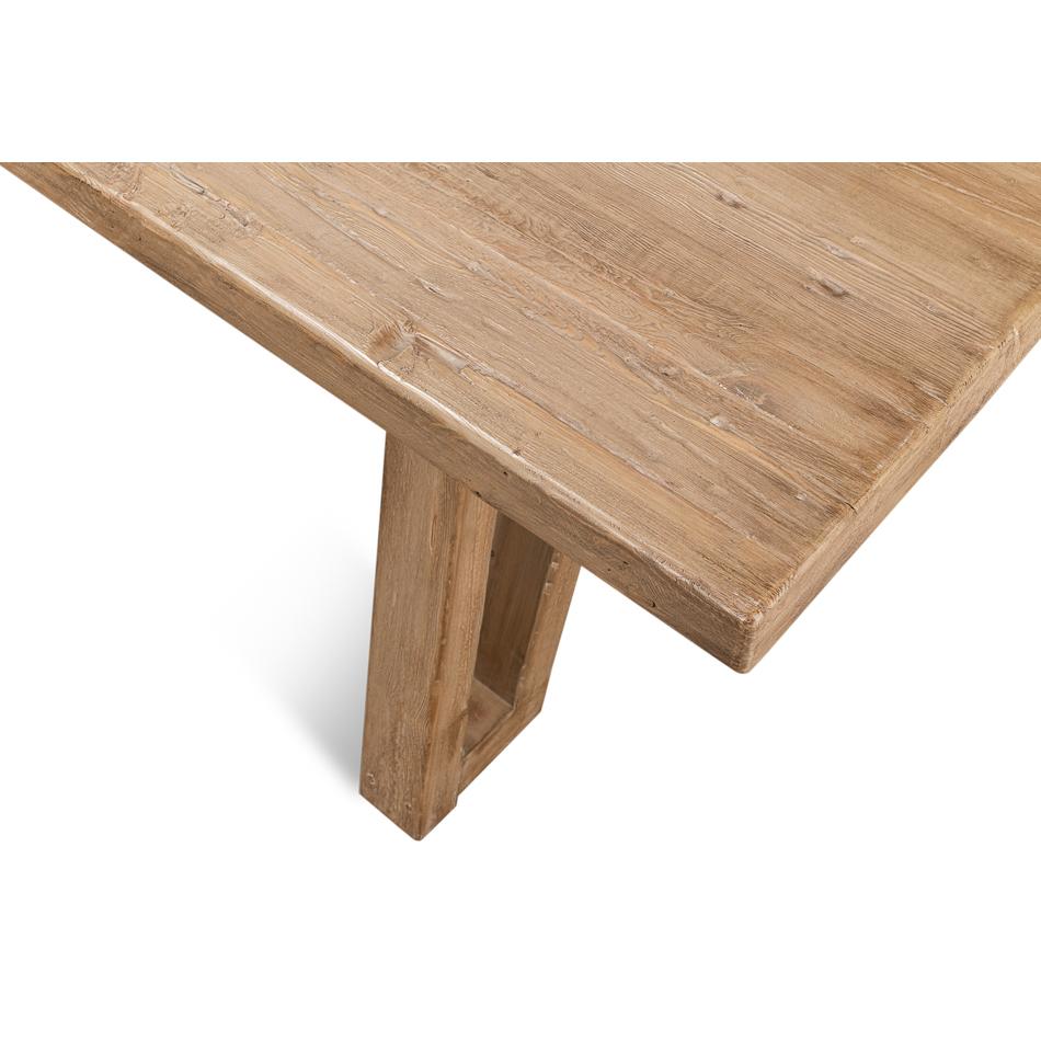Table de ferme industrielle en bois de récupération en vente 1