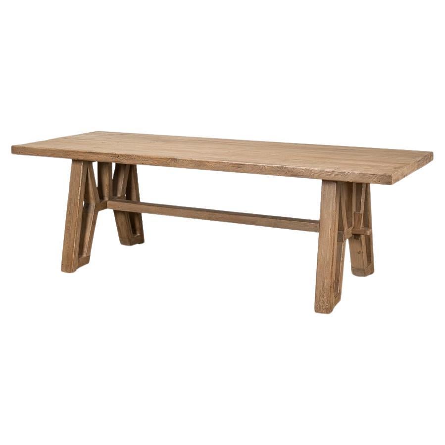 Mesa de granja industrial de madera recuperada