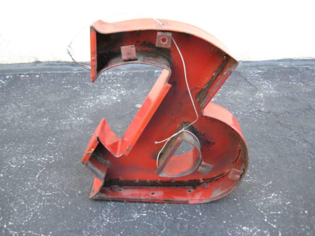 Industrial Red Ampersand Letter For Sale 2