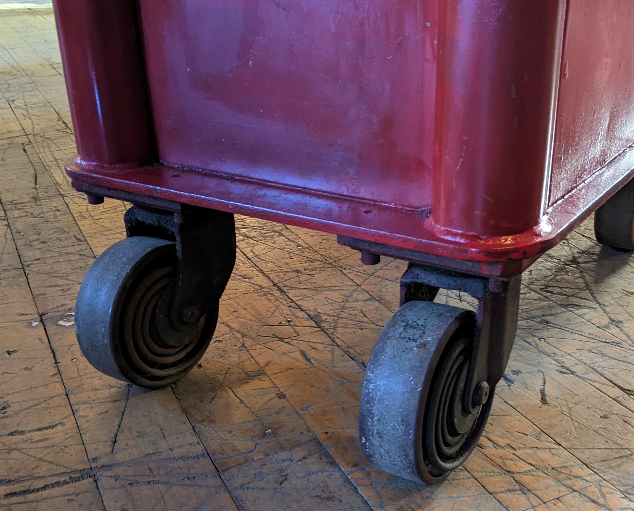 Industrial Red Bar Cart 6