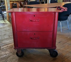 Industrial Red Bar Cart
