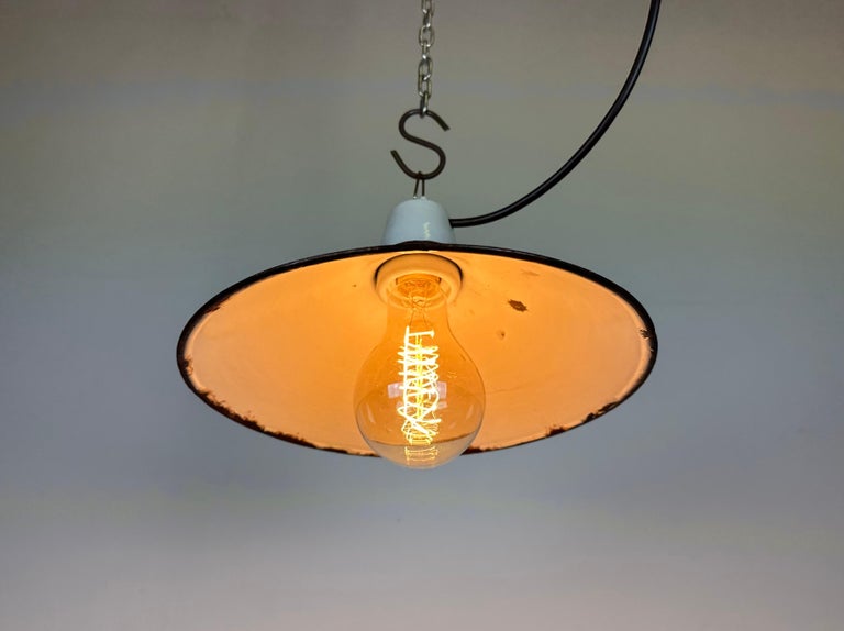 Industrial Red Enamel Pendant Light, 1970s For Sale at 1stDibs