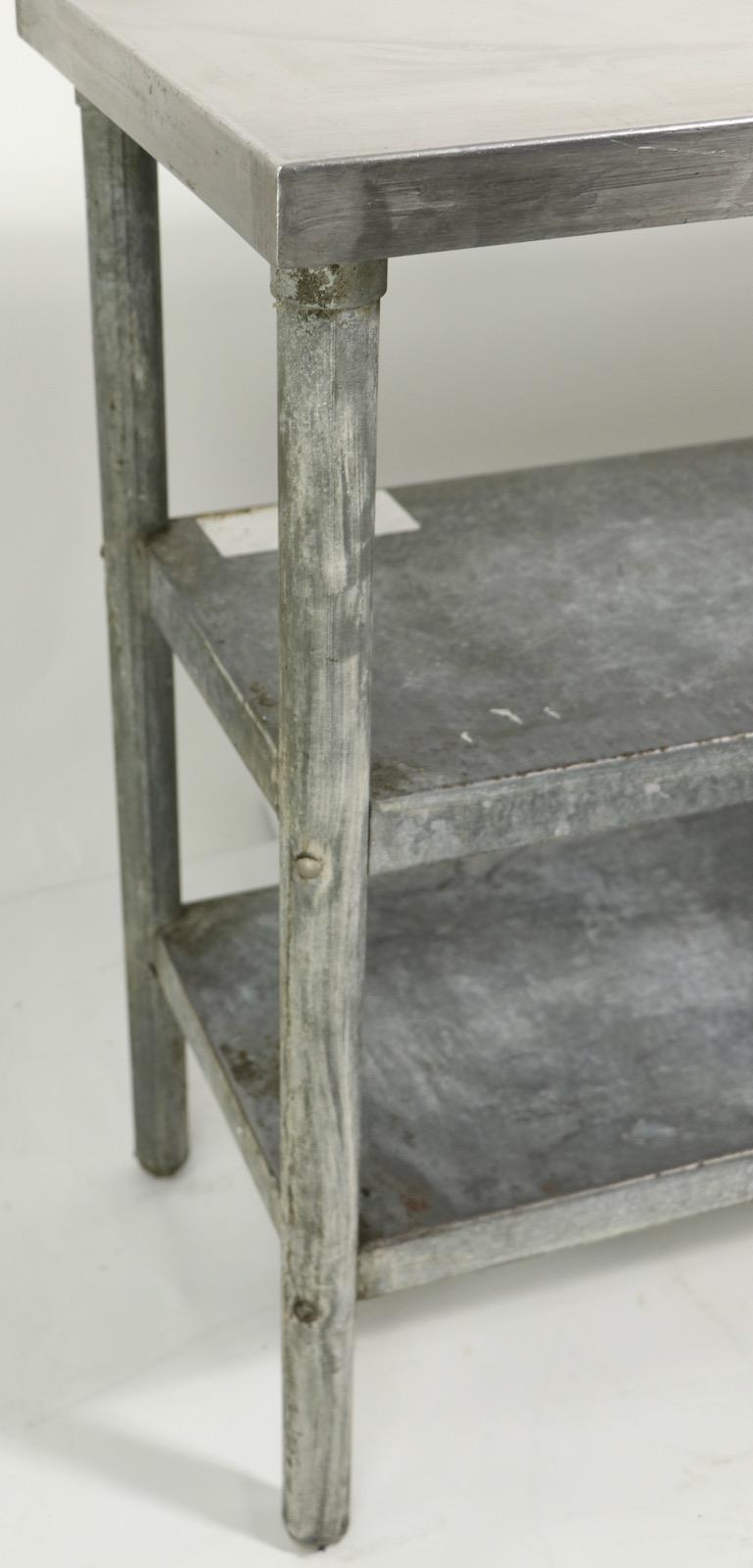 20th Century Industrial Restaurant Kitchen Work Table