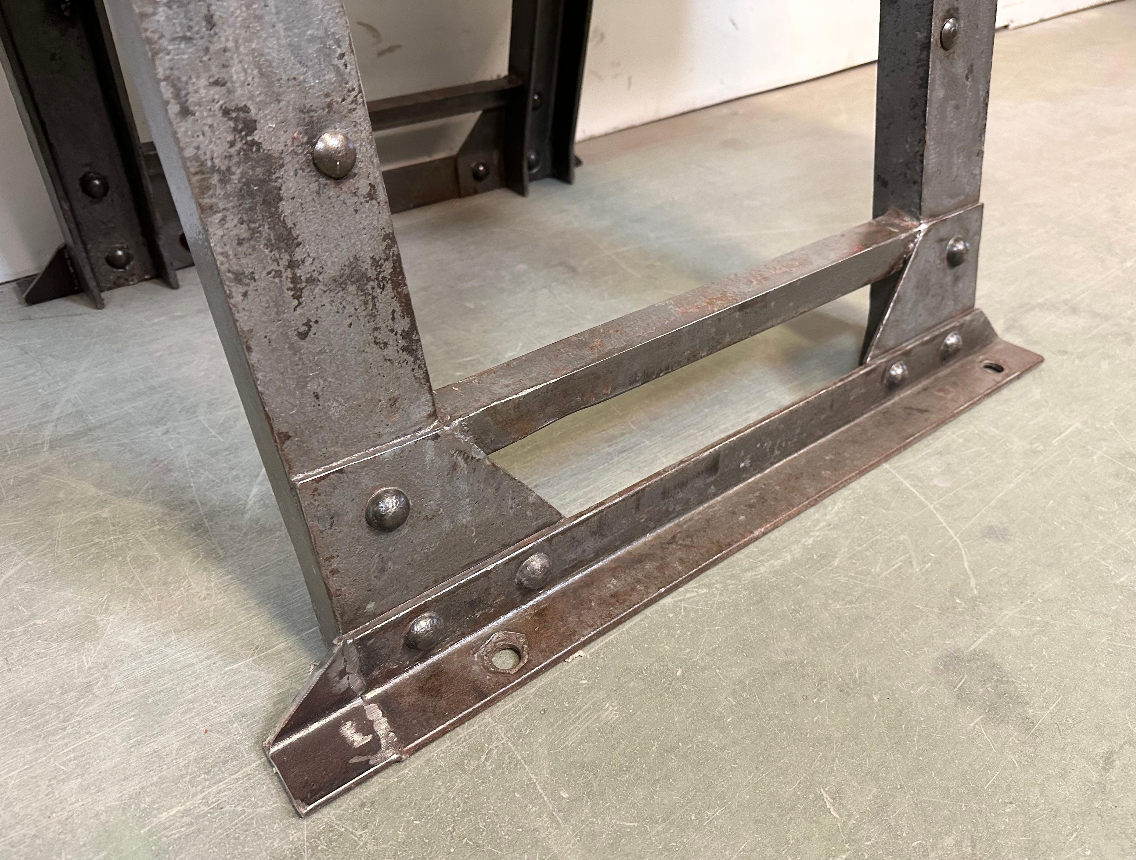 Industrial Riveted Coffee Table, 1960s For Sale 6