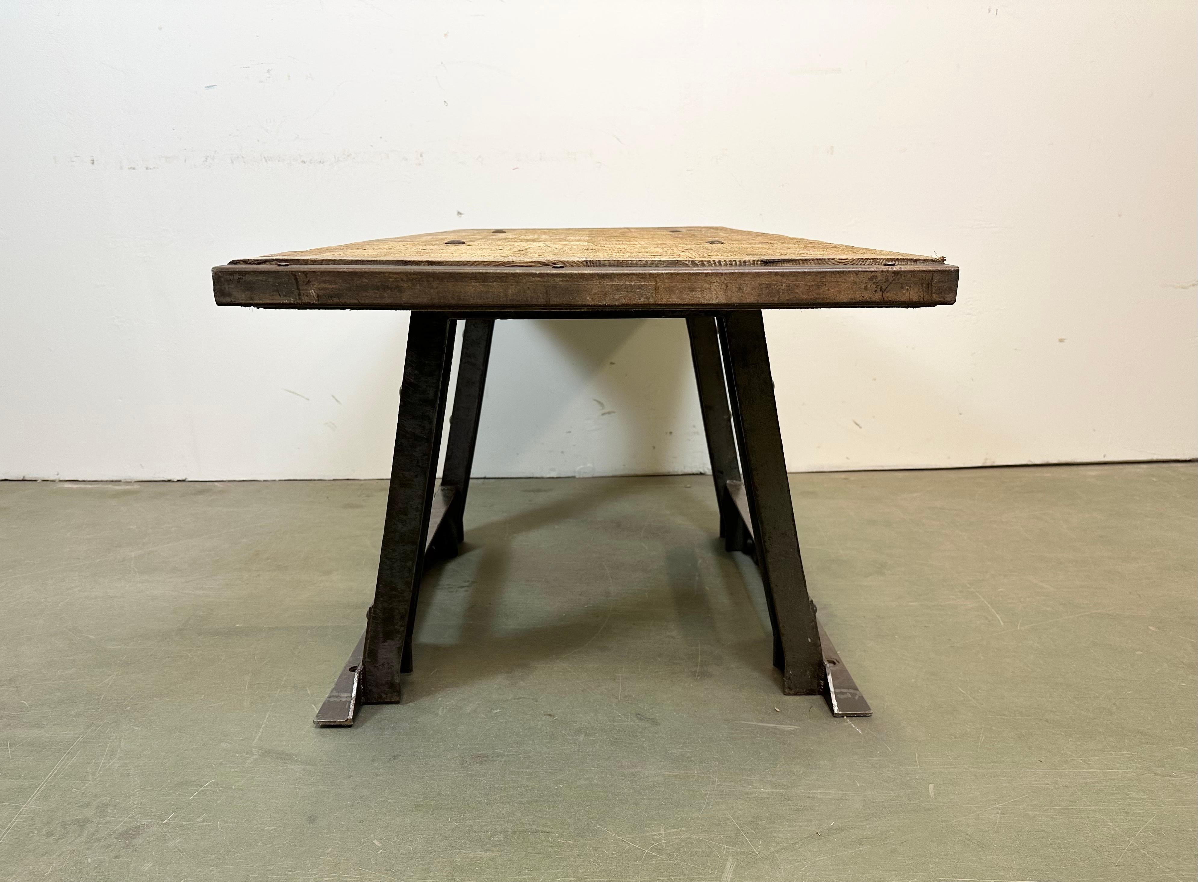 Industrial Riveted Coffee Table, 1960s For Sale 7