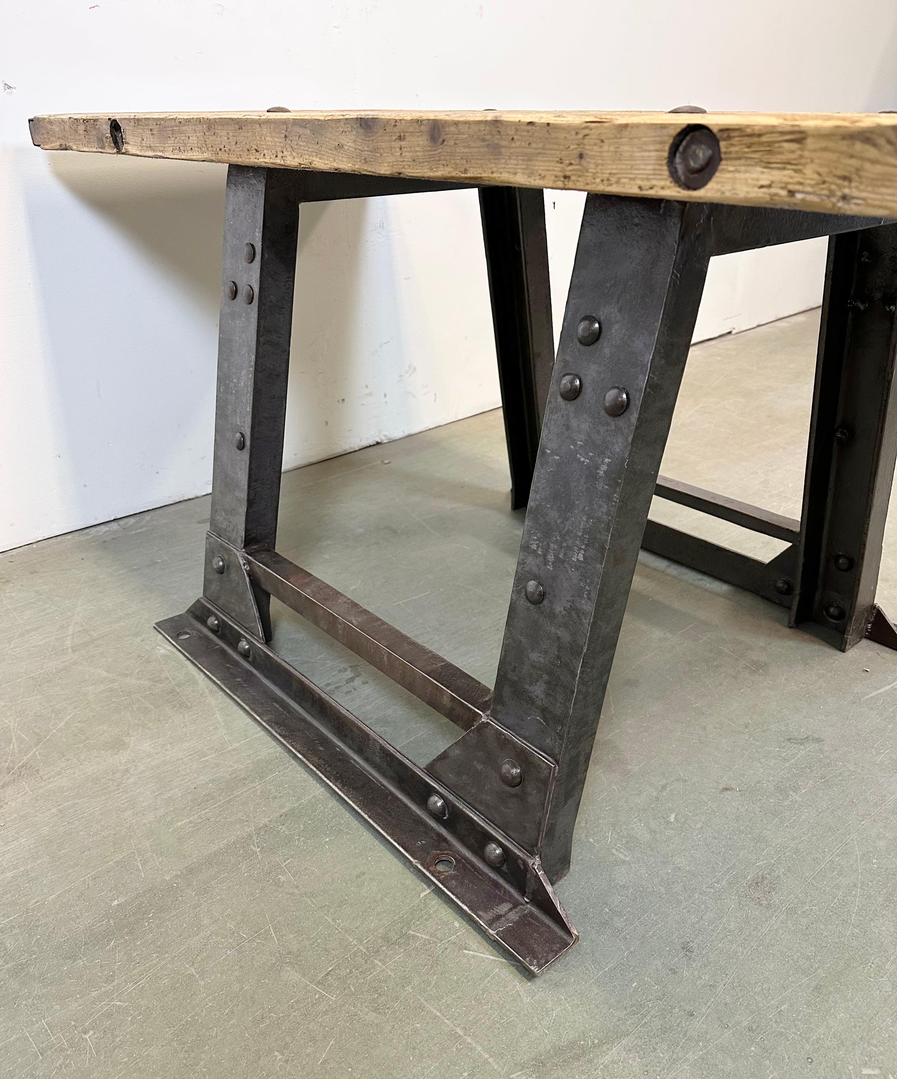 Industrial Riveted Coffee Table, 1960s For Sale 12