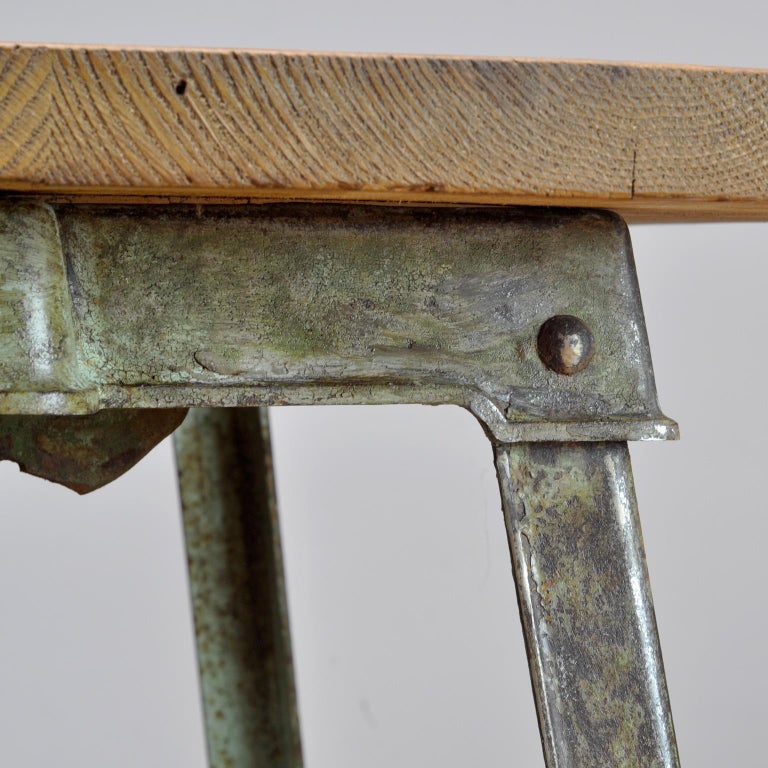 Industrial Riveted Cast Iron Table, 1900's 6