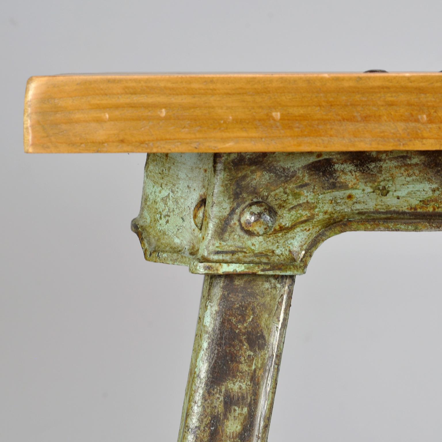 Industrial Riveted Cast Iron Table, 1900's 2