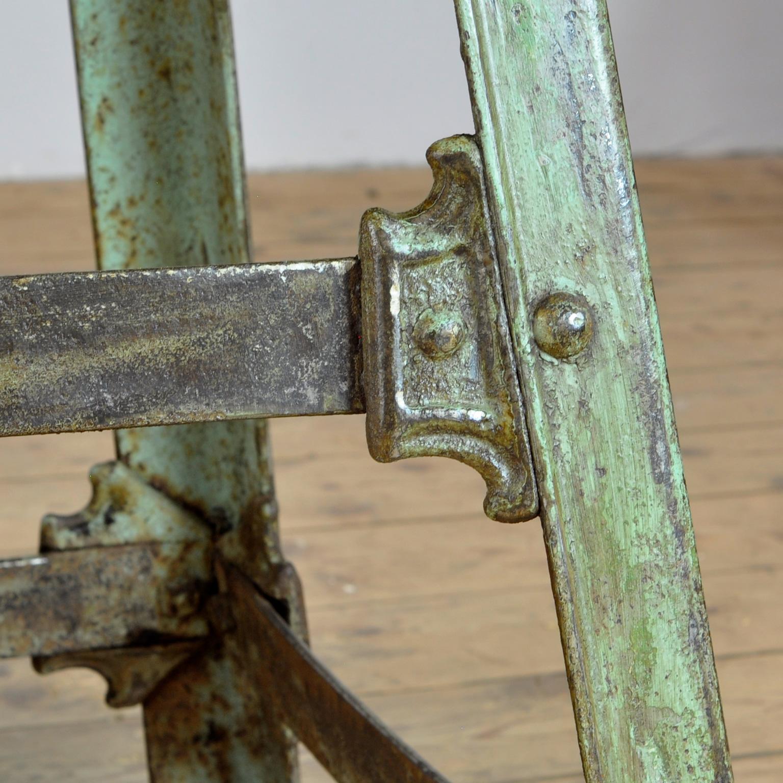 Industrial Riveted Cast Iron Table, 1900's 3
