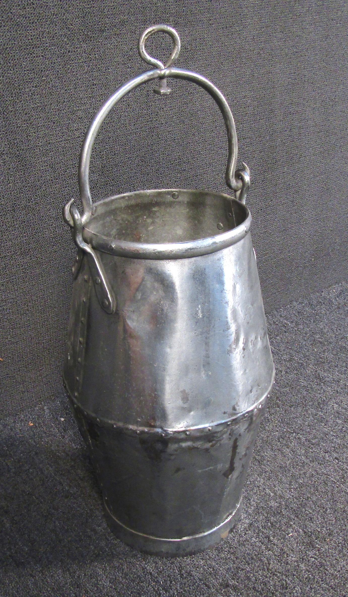 Industrial Riveted Hanging Metal Well Bucket For Sale 3