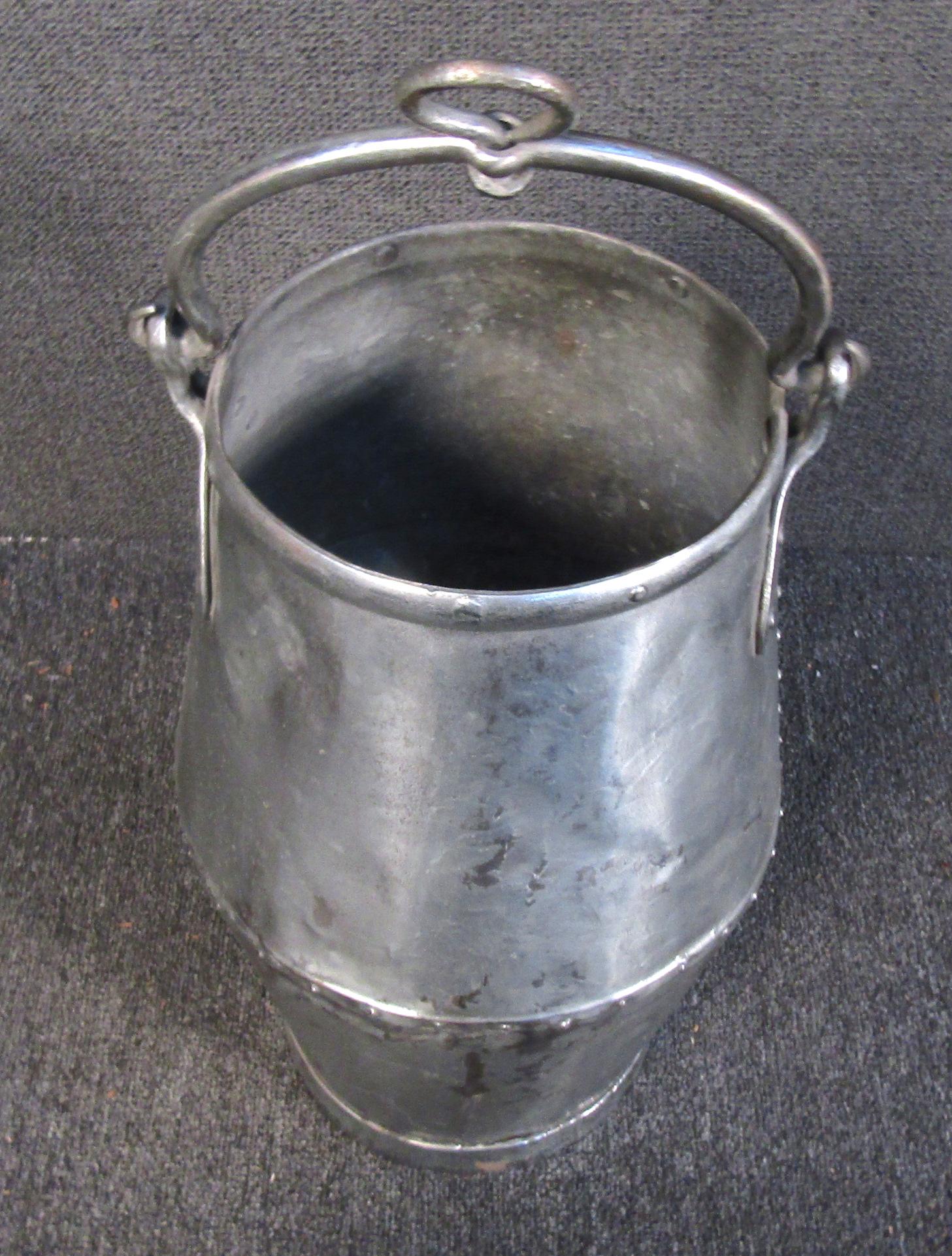 antique galvanized well bucket