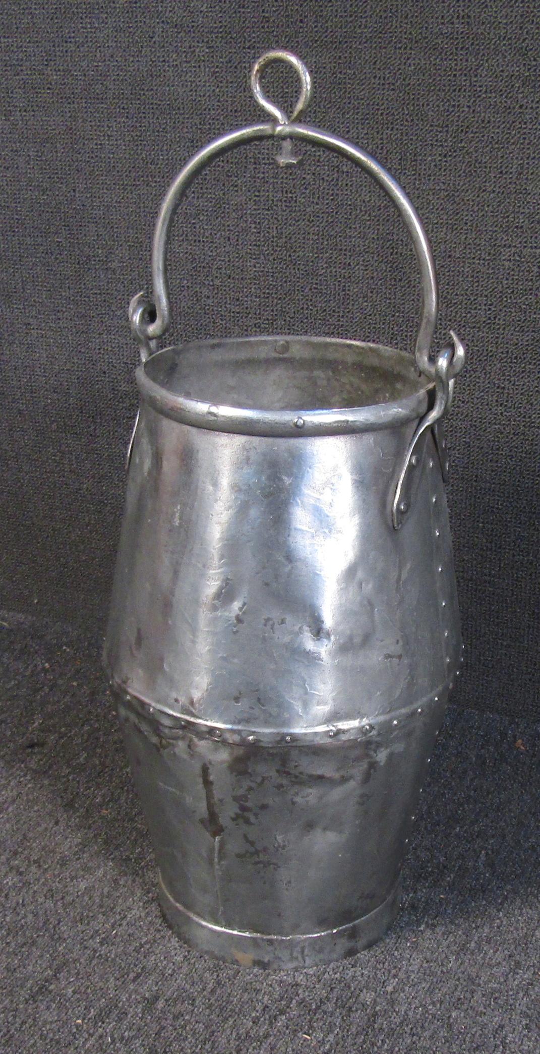 Industrial Riveted Hanging Metal Well Bucket For Sale 2