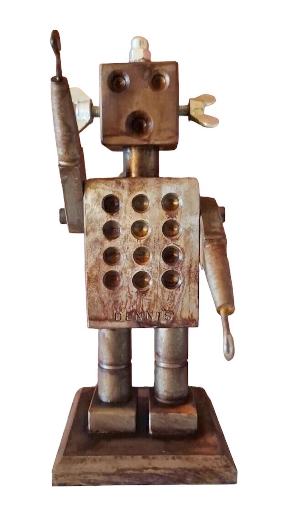 Un robot industriale realizzato negli anni '70. Questo oggetto unico era tradizionalmente un esercizio dato a un macchinista alle prime armi per testare la sua conoscenza e abilità nell'utilizzo della macchina. Richiede un calcolo accurato,
