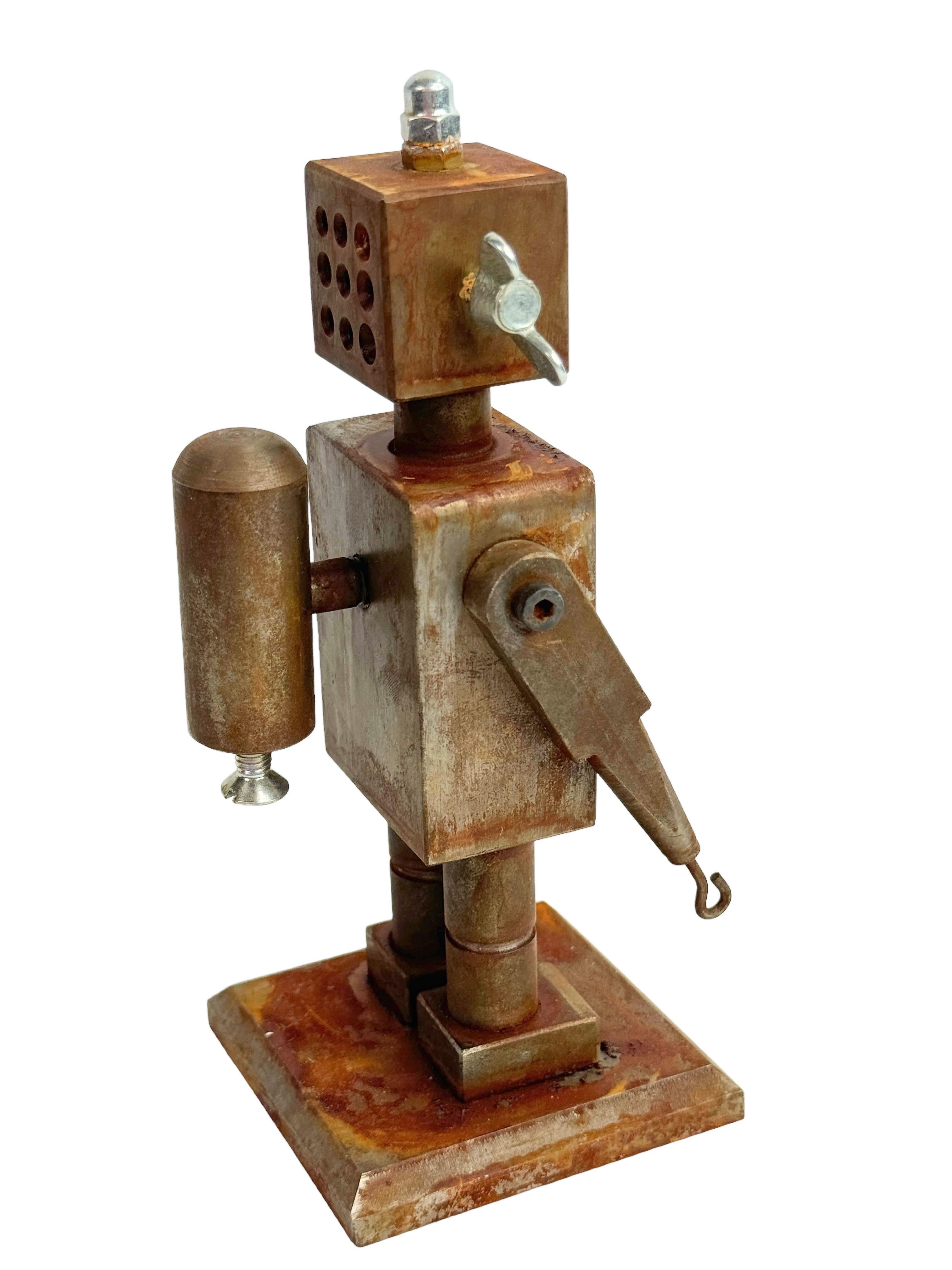 Metallo Scultura da scrivania in scala di robot industriale, Germania, anni '70 in vendita