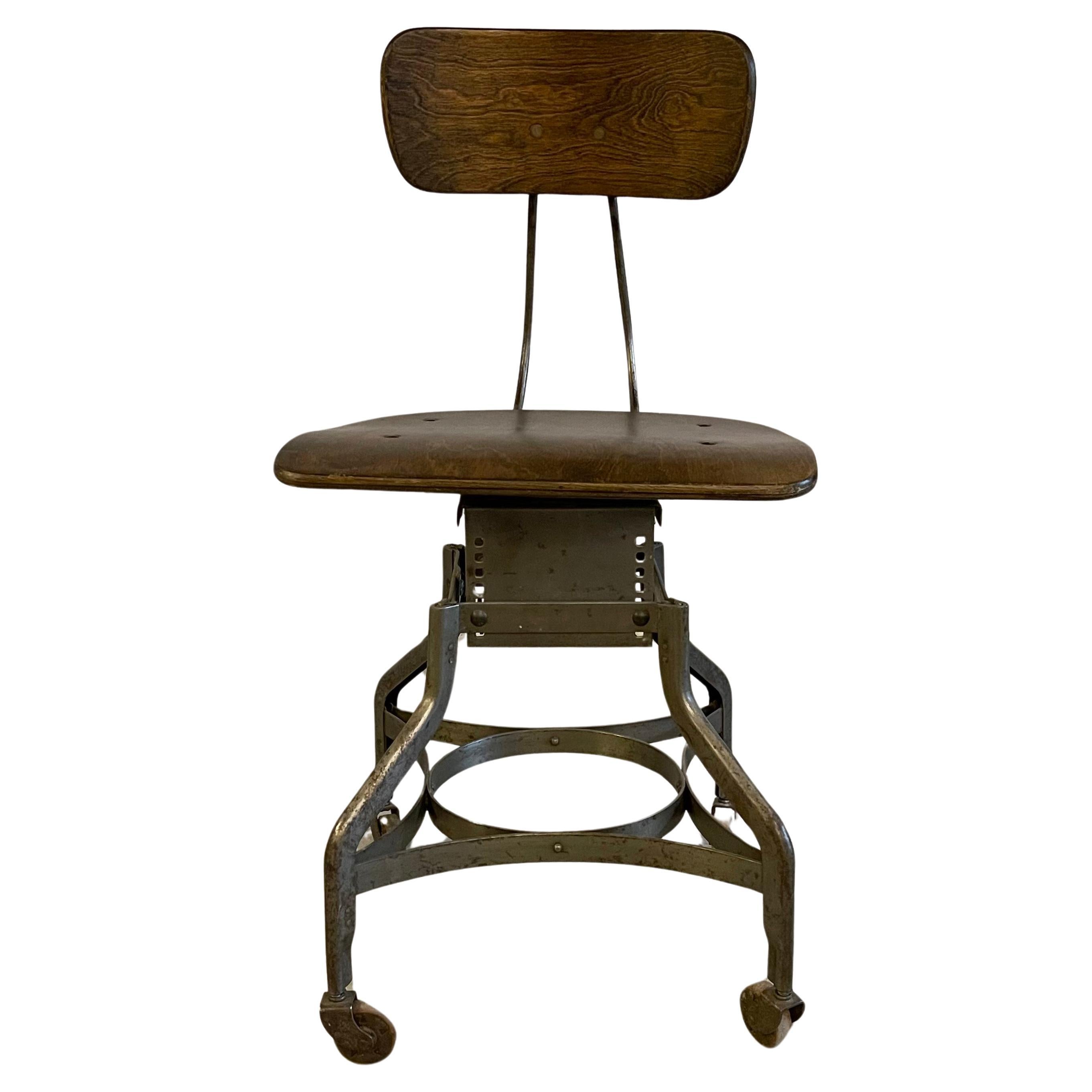 Industrial Rolling Desk Chair By Toledo Metal Co.