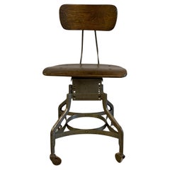 Vintage Industrial Rolling Desk Chair By Toledo Metal Co.