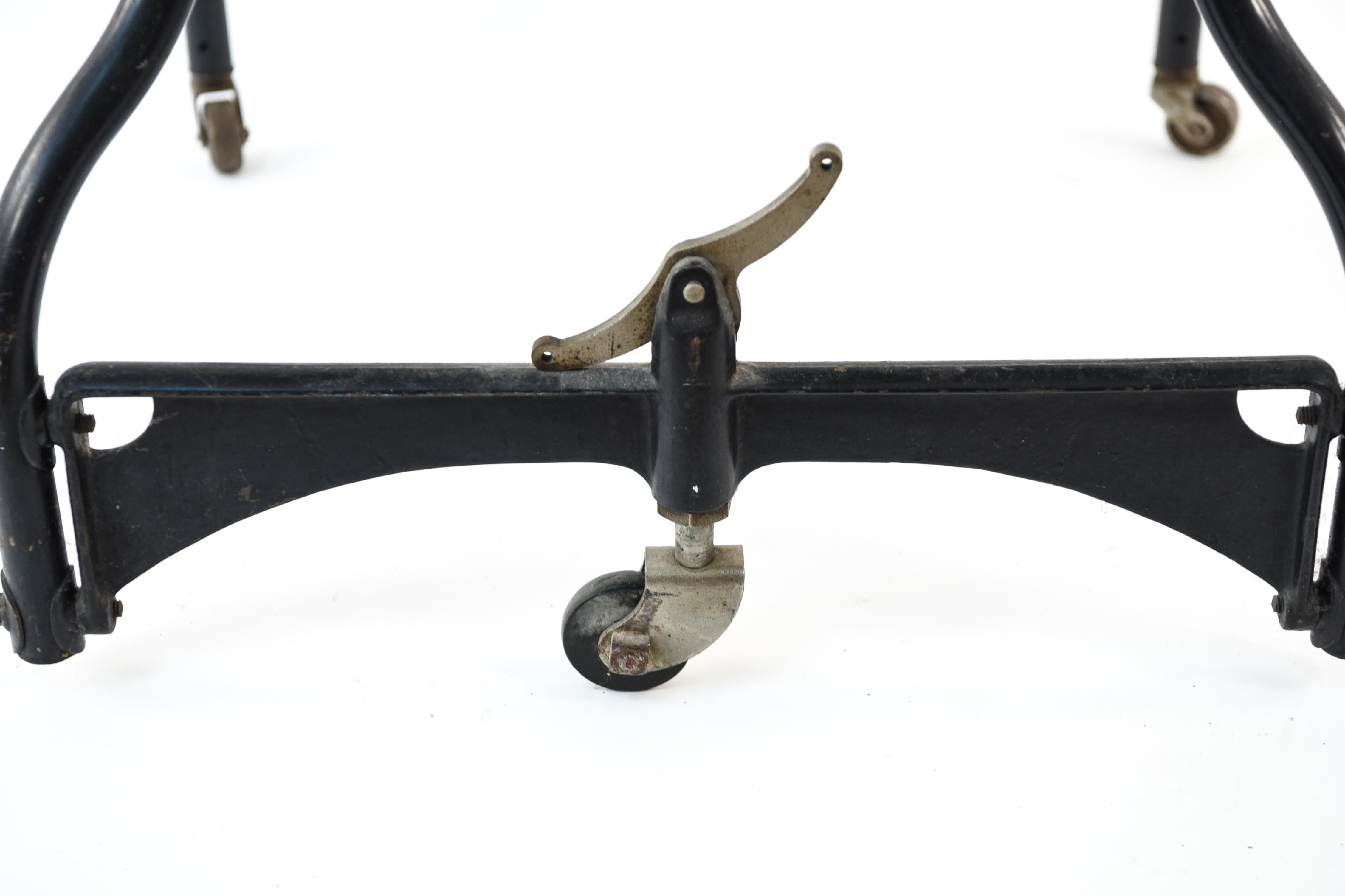 Industrial Rolling Typewriter Stand or Side Table 2
