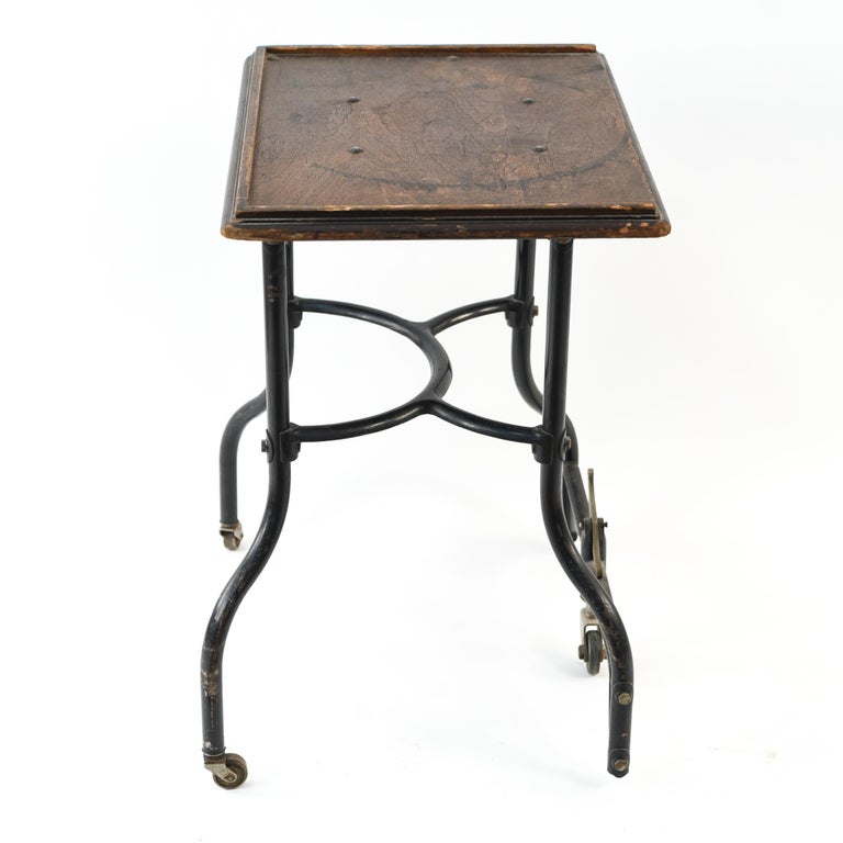Industrial Rolling Typewriter Stand or Side Table at 1stDibs