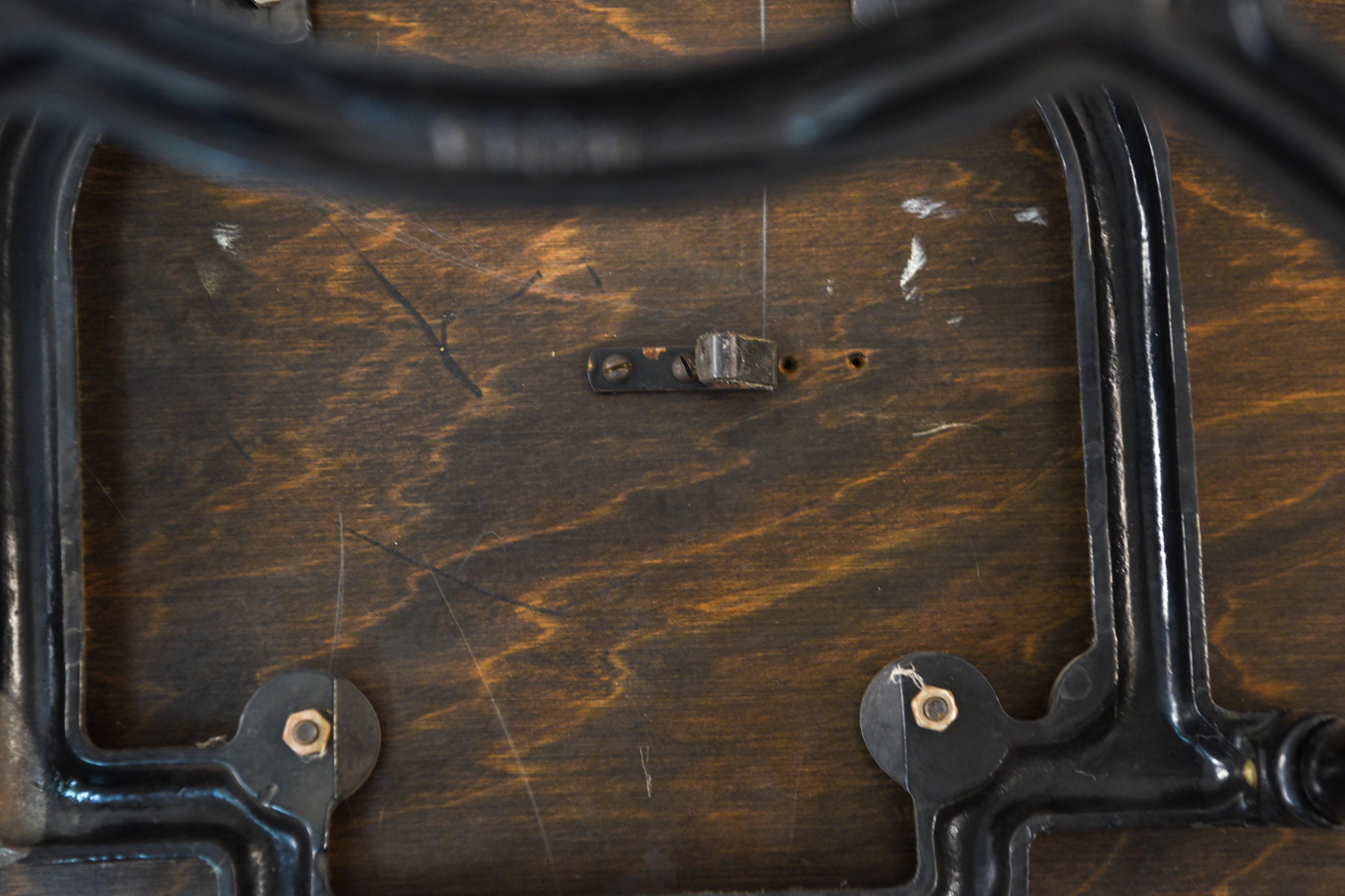 Industrial Rolling Typewriter Stand or Side Table 5