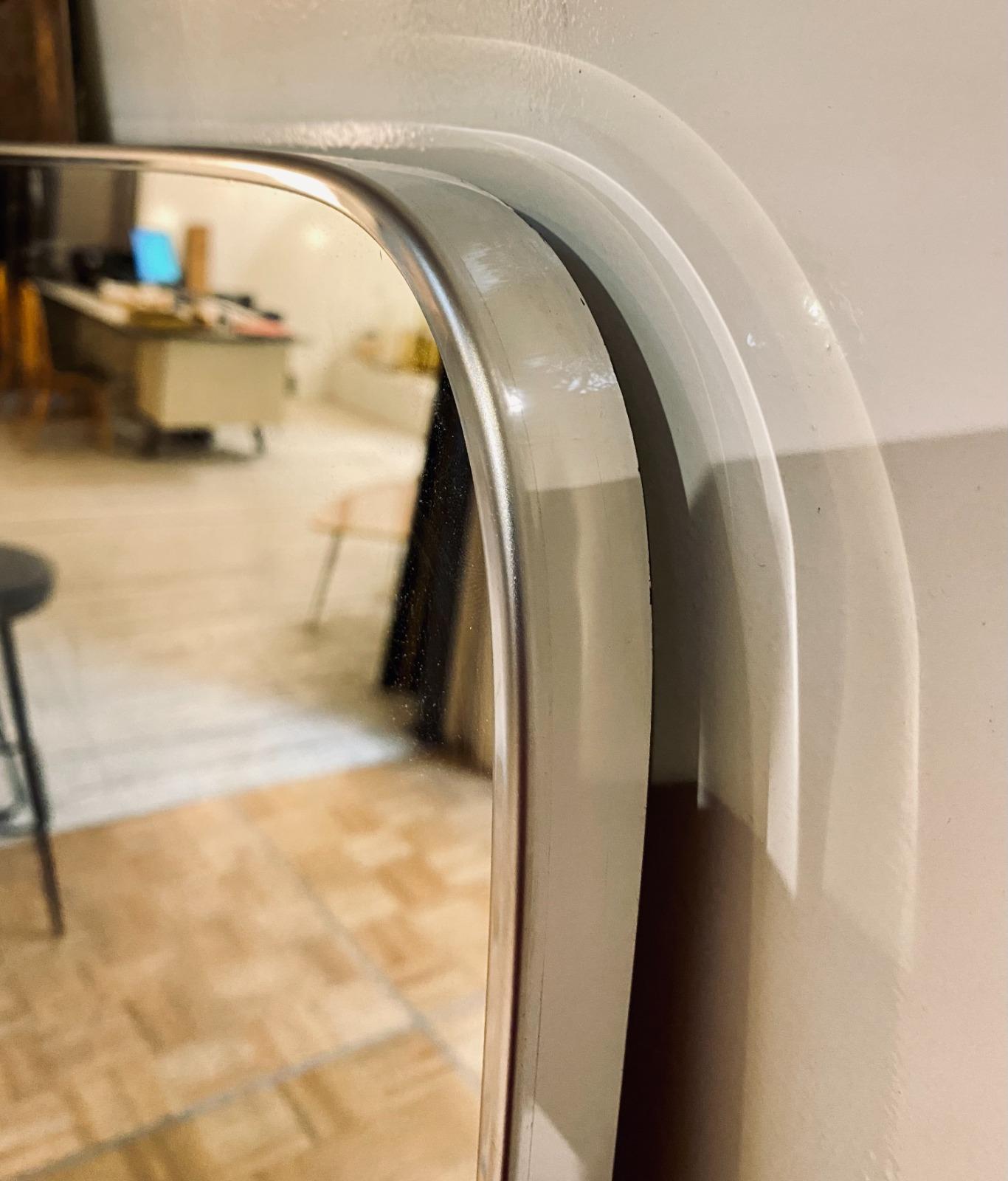 Espagnol Miroir rond industriel artisanal avec cadre en laiton authentique fabriqué à la main XS en vente