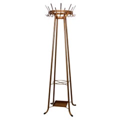 Industrial Round Shaped Steel Hall Stand, Coat Rack