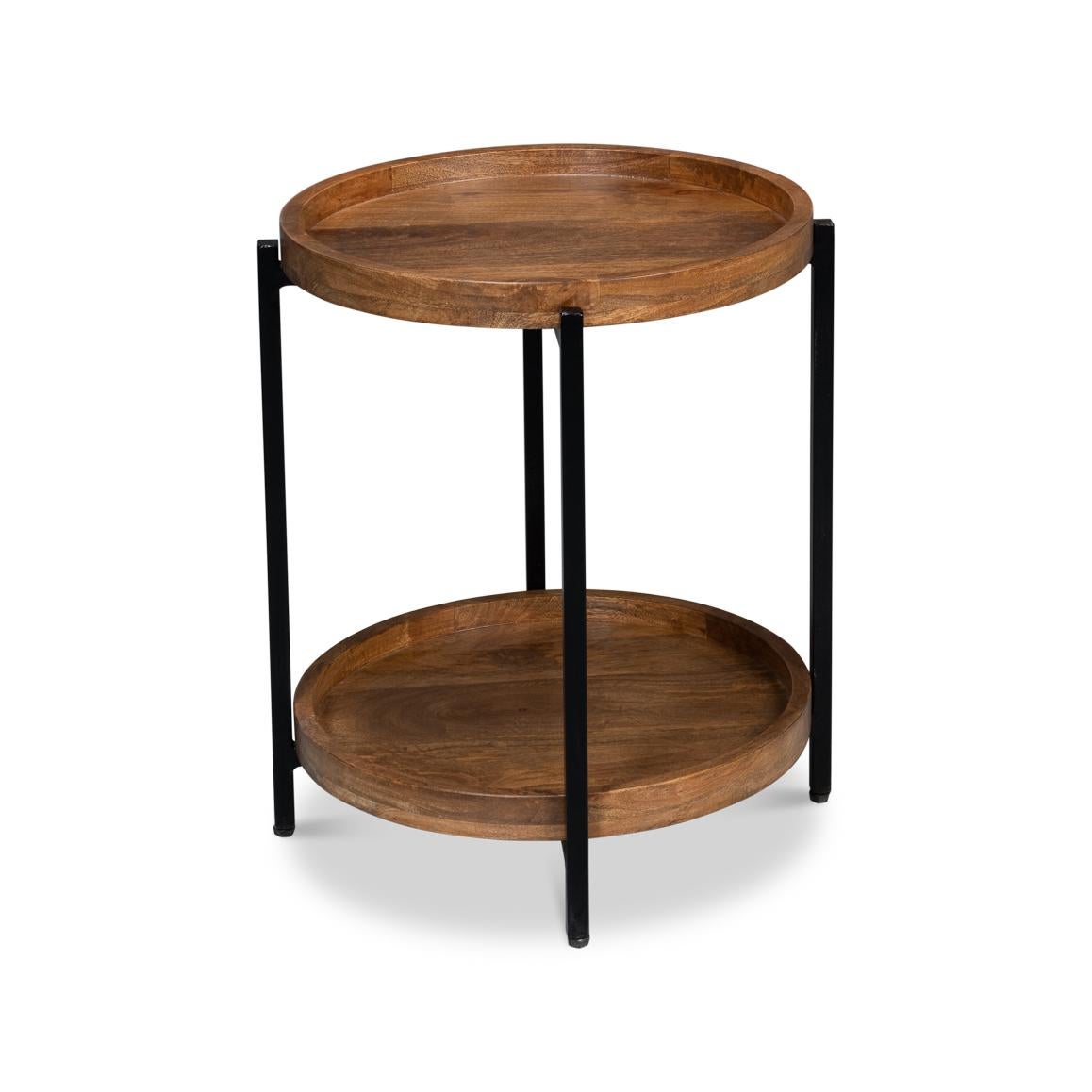 Industriel Table d'appoint ronde industrielle en vente
