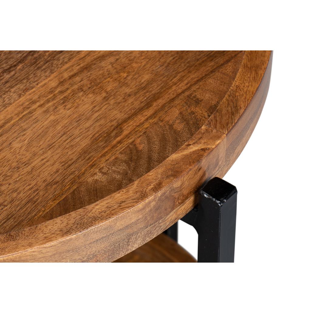 Table d'appoint ronde industrielle en vente 2