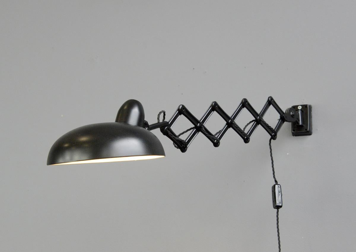 German Industrial Scissor Lamp by Escolux, circa 1930s