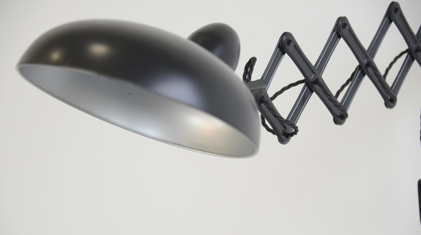 Steel Industrial Scissor Lamp by Escolux, circa 1930s