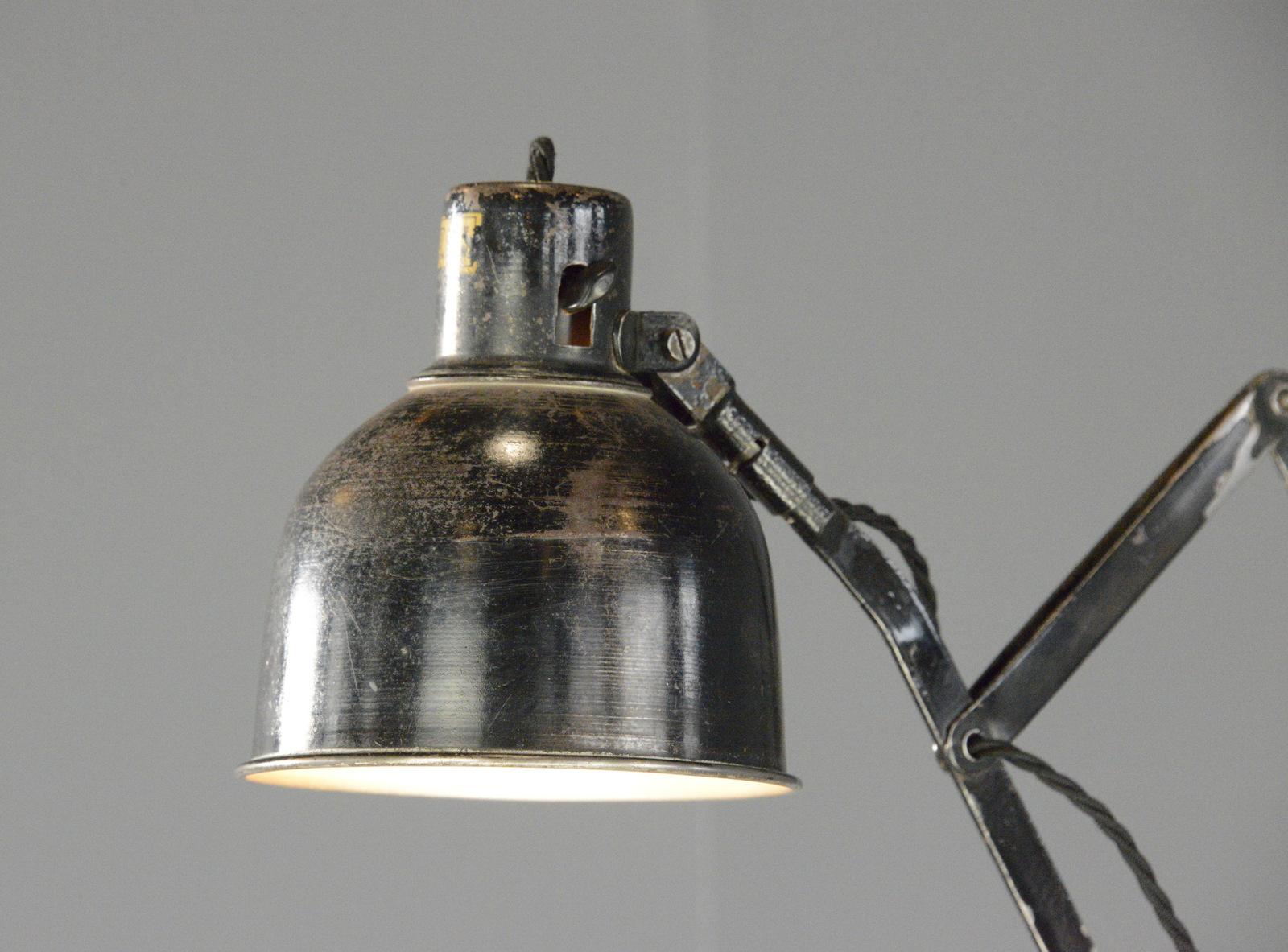 Industrial Scissor Lamp By PeHaWe Circa 1930s For Sale 7