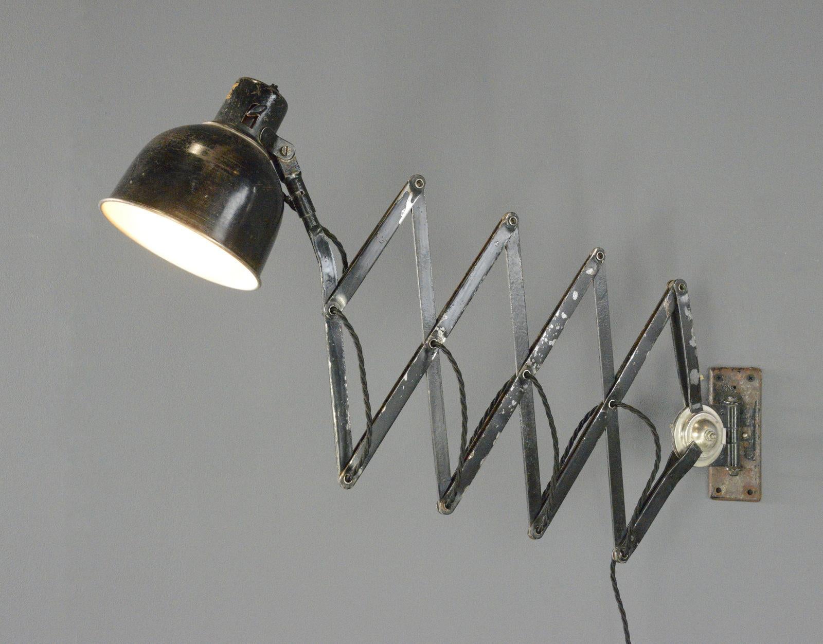 Industrial Scissor Lamp By PeHaWe Circa 1930s For Sale 2