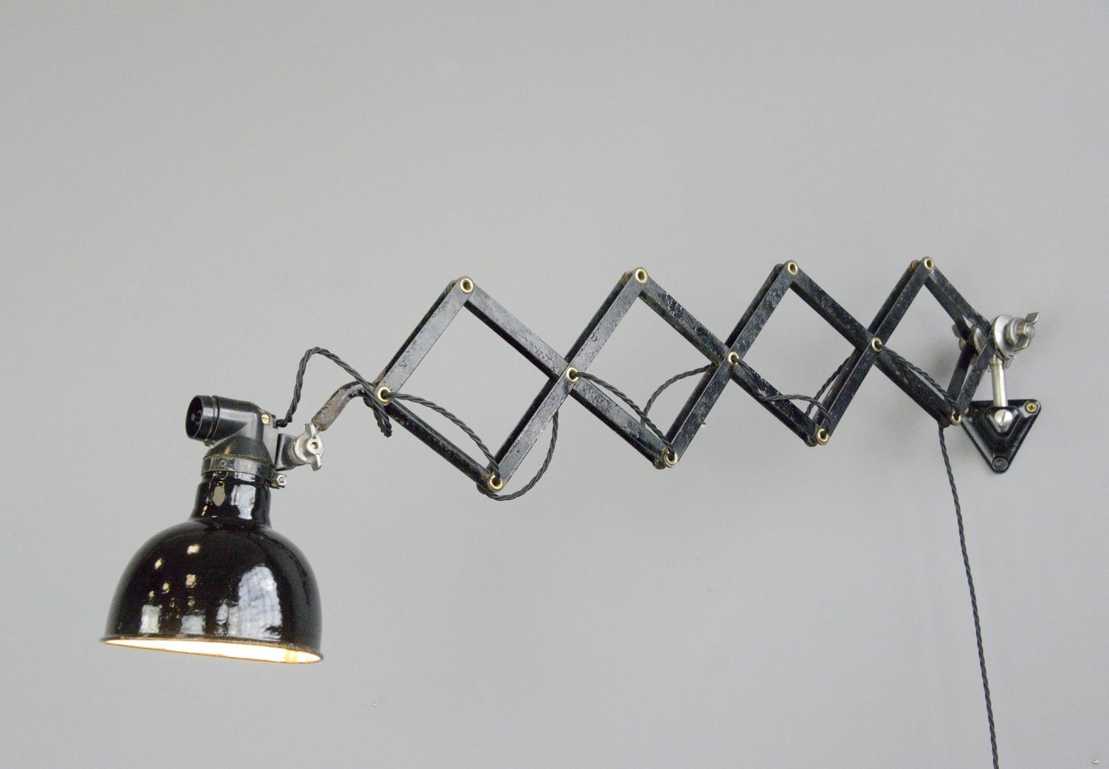 Industrial Scissor Lamp by Rademacher, Circa 1930s 3