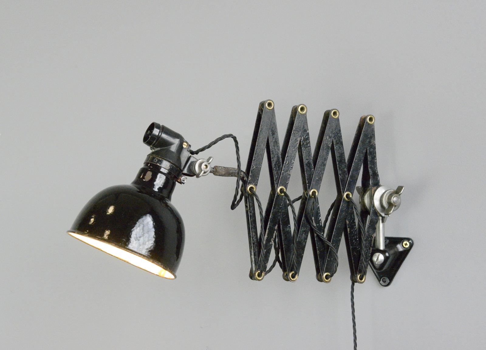 Industrial Scissor Lamp by Rademacher, Circa 1930s 4