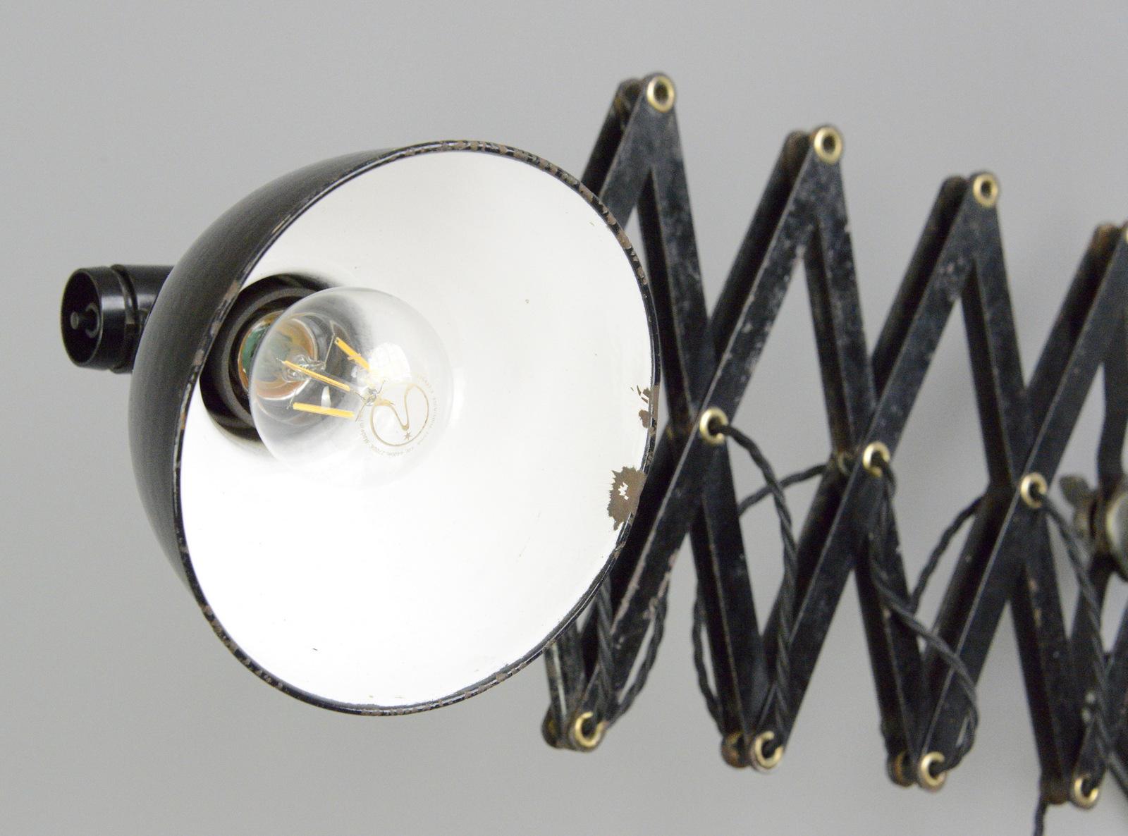 Industrial Scissor Lamp by Rademacher, Circa 1930s 6