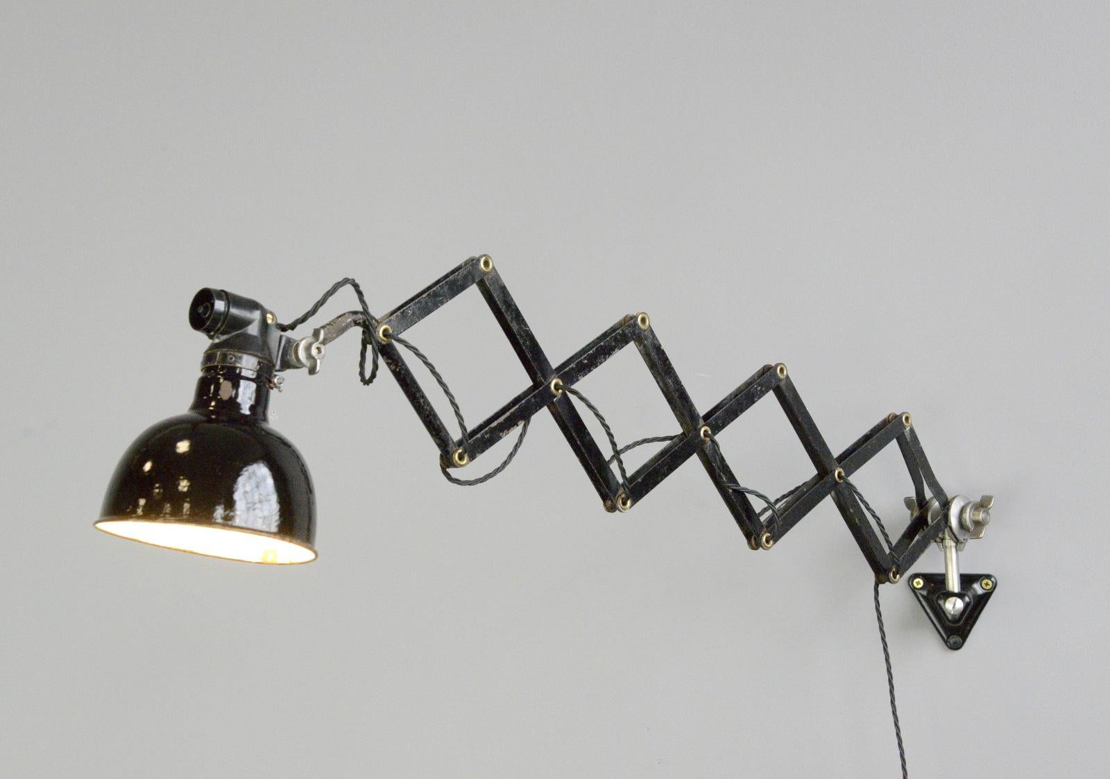 Industrial Scissor Lamp by Rademacher, Circa 1930s 7