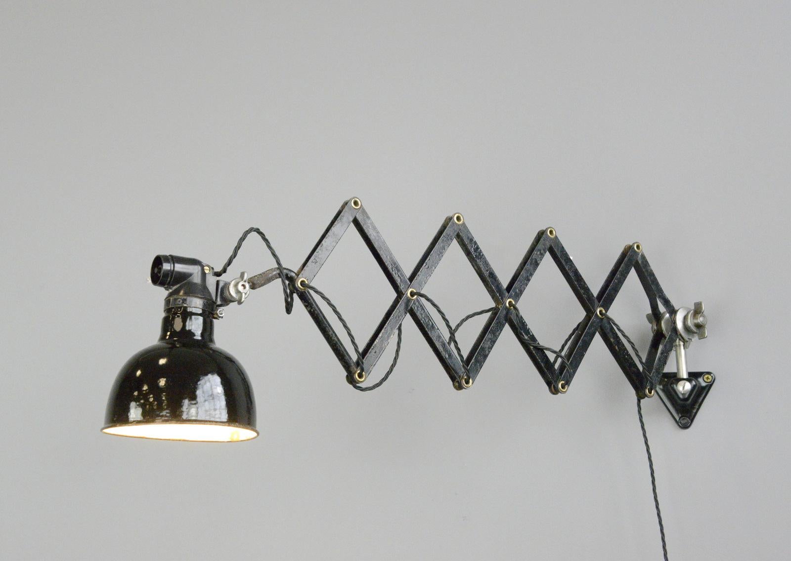 Industrial Scissor Lamp by Rademacher, Circa 1930s 2