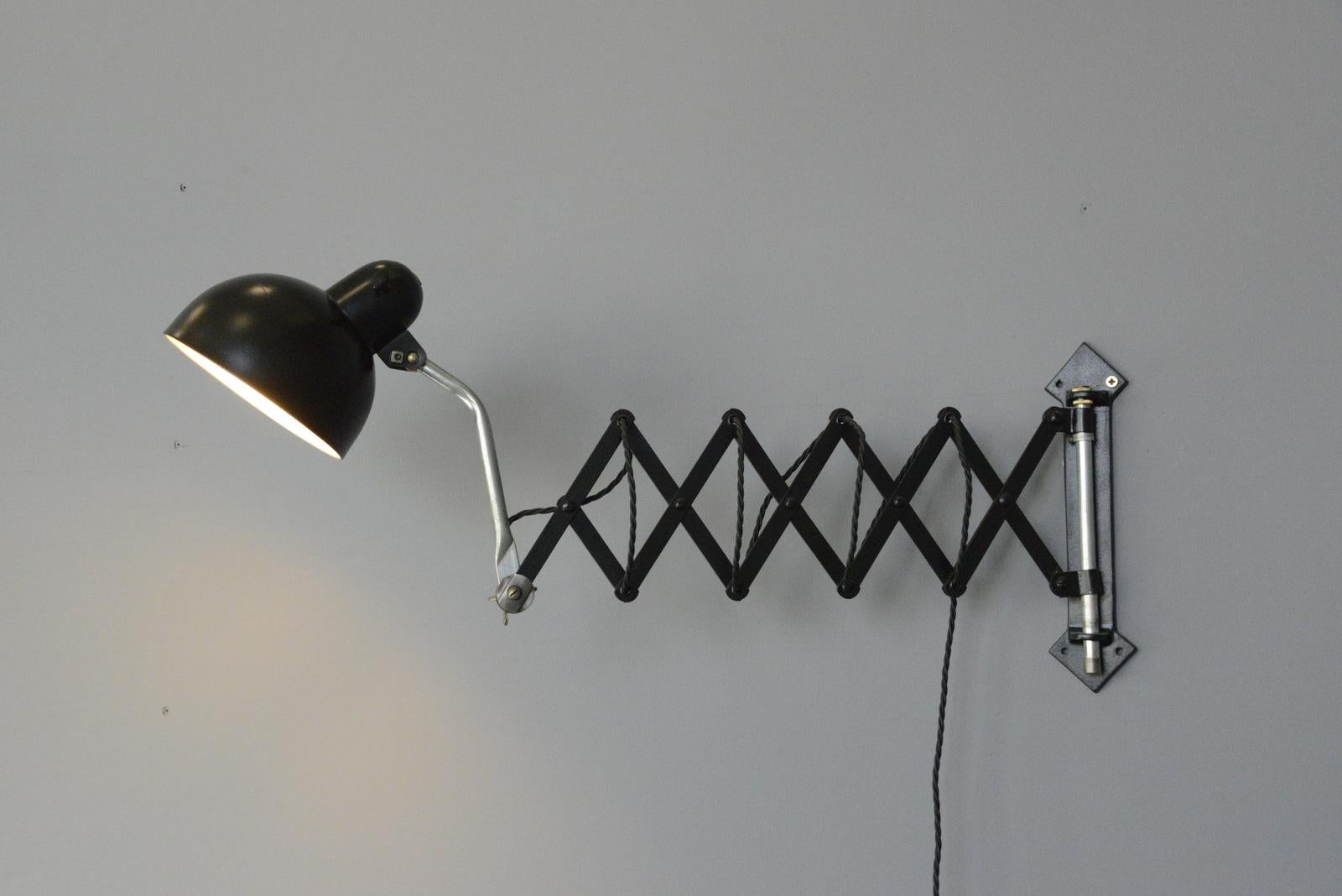 Bauhaus Industrial Scissor Lamp, circa 1930s