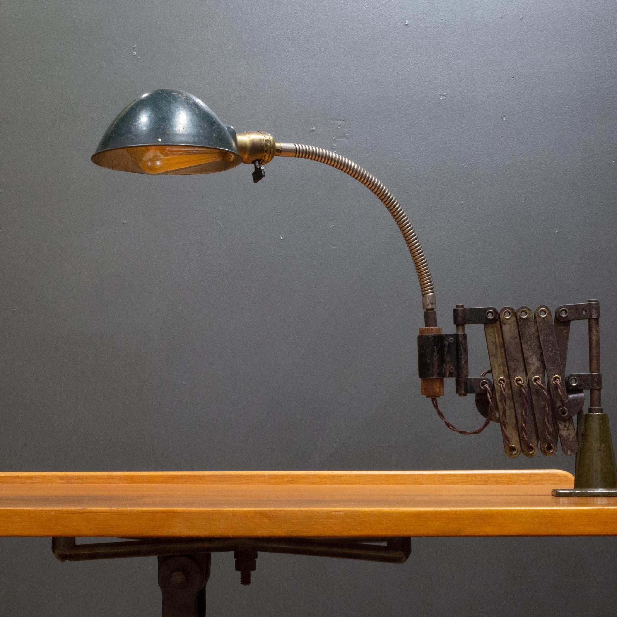 Metal Industrial Scissor Task Lamp c.1930