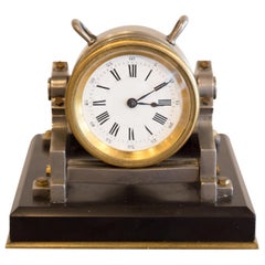 Industrial Series Mortar Mantel Clock by Guilmet, Late 19th Century