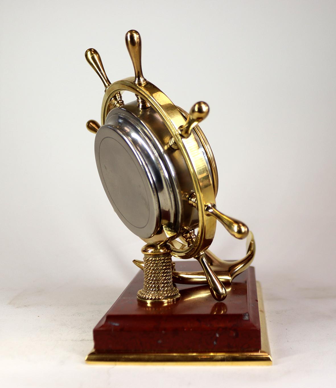 Industrial Series Nautical Desk Clock In Good Condition For Sale In Amersham, GB