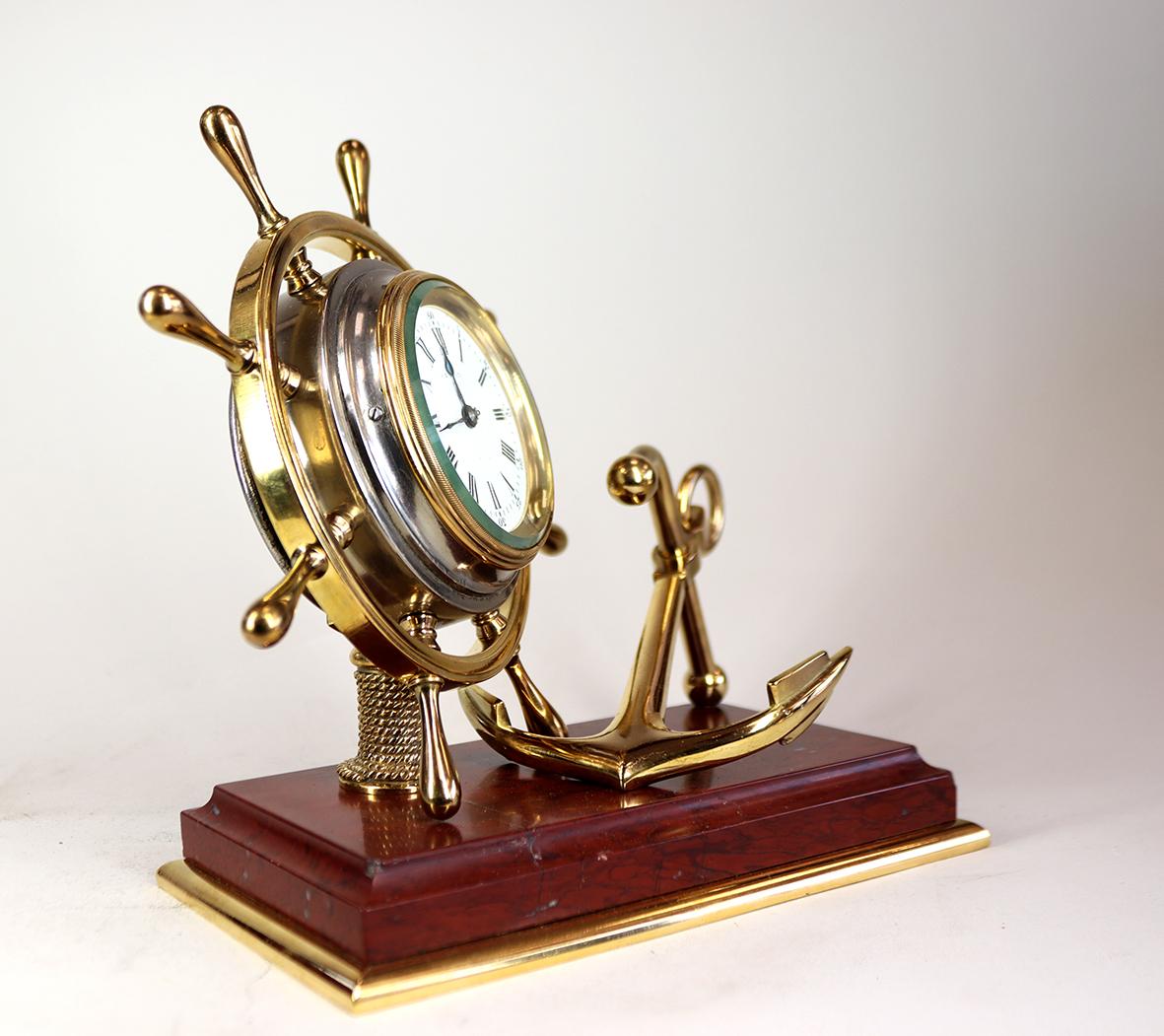 19th Century Industrial Series Nautical Desk Clock For Sale