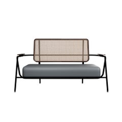 Industrial Settee DUV Betonleder handgefertigt von Murmurio