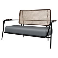 Industrial Settee DUV Concrete leather handcrafted by Murmurio