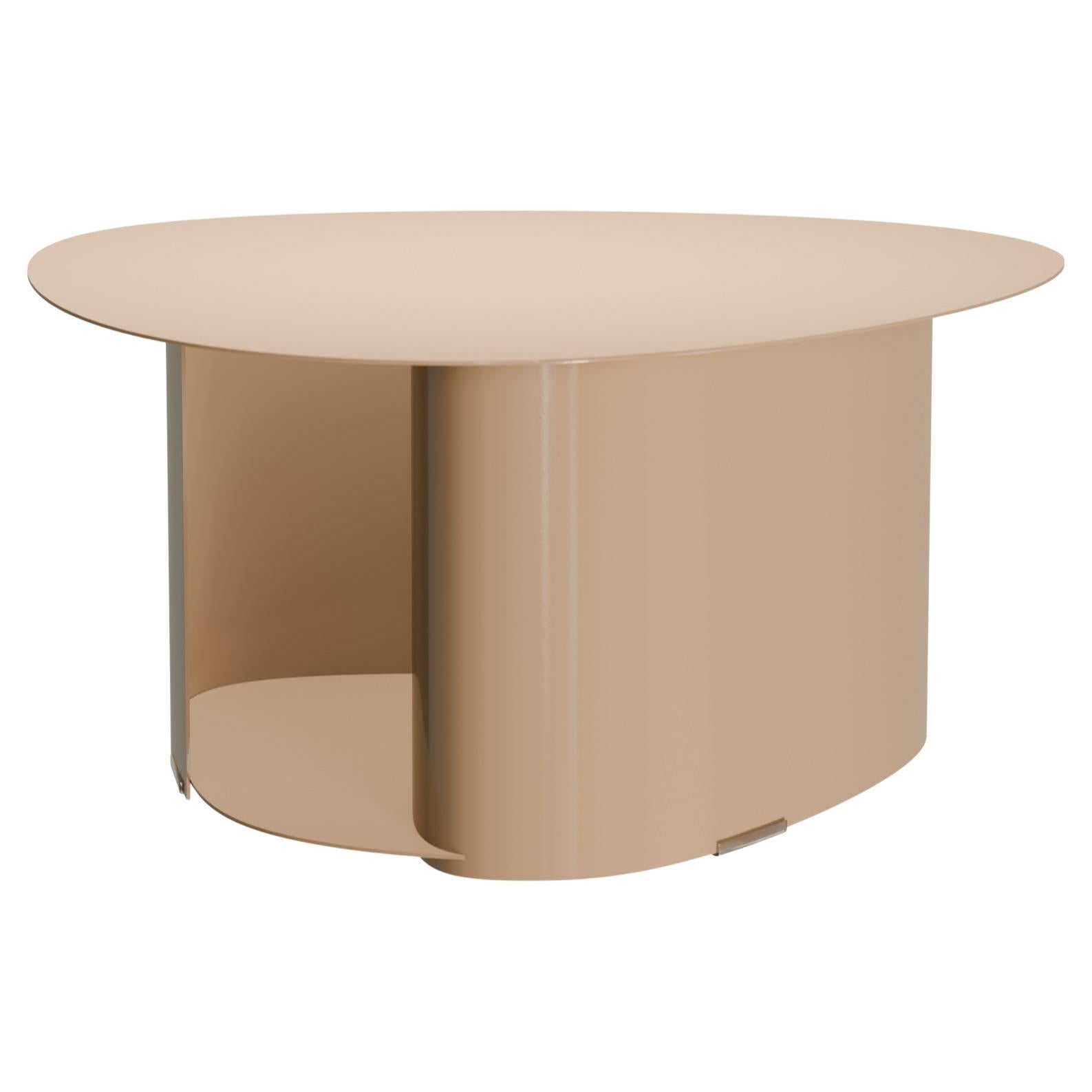 Industrial Sheepskin Stons coffee table crafted by Murmurio For Sale