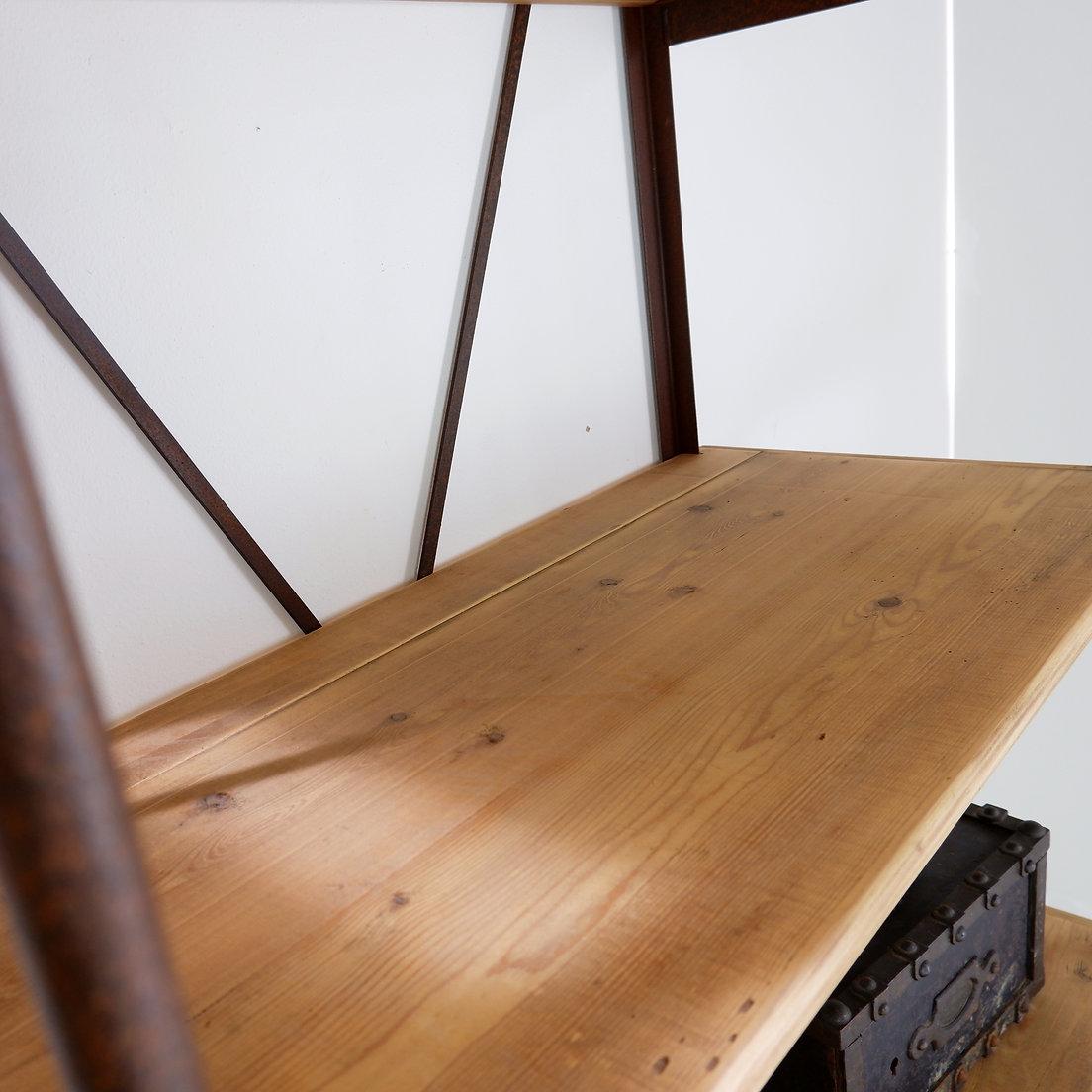 20th Century Industrial shelf in the style of Theodore Scherf For Sale