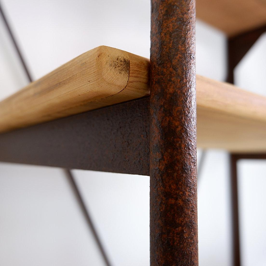 Industrial shelf in the style of Theodore Scherf For Sale 2