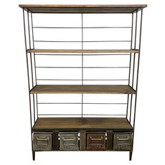 Industrial Shelf with Drawers, 1960s